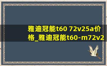 雅迪冠能t60 72v25a价格_雅迪冠能t60-m72v25a价格表